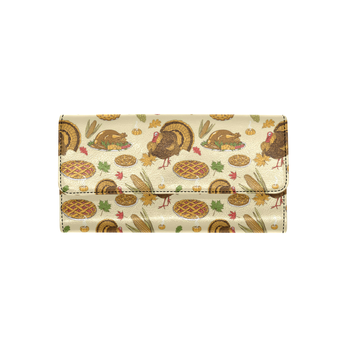 Turkey Pattern Print Design 02 Women's Trifold Wallet