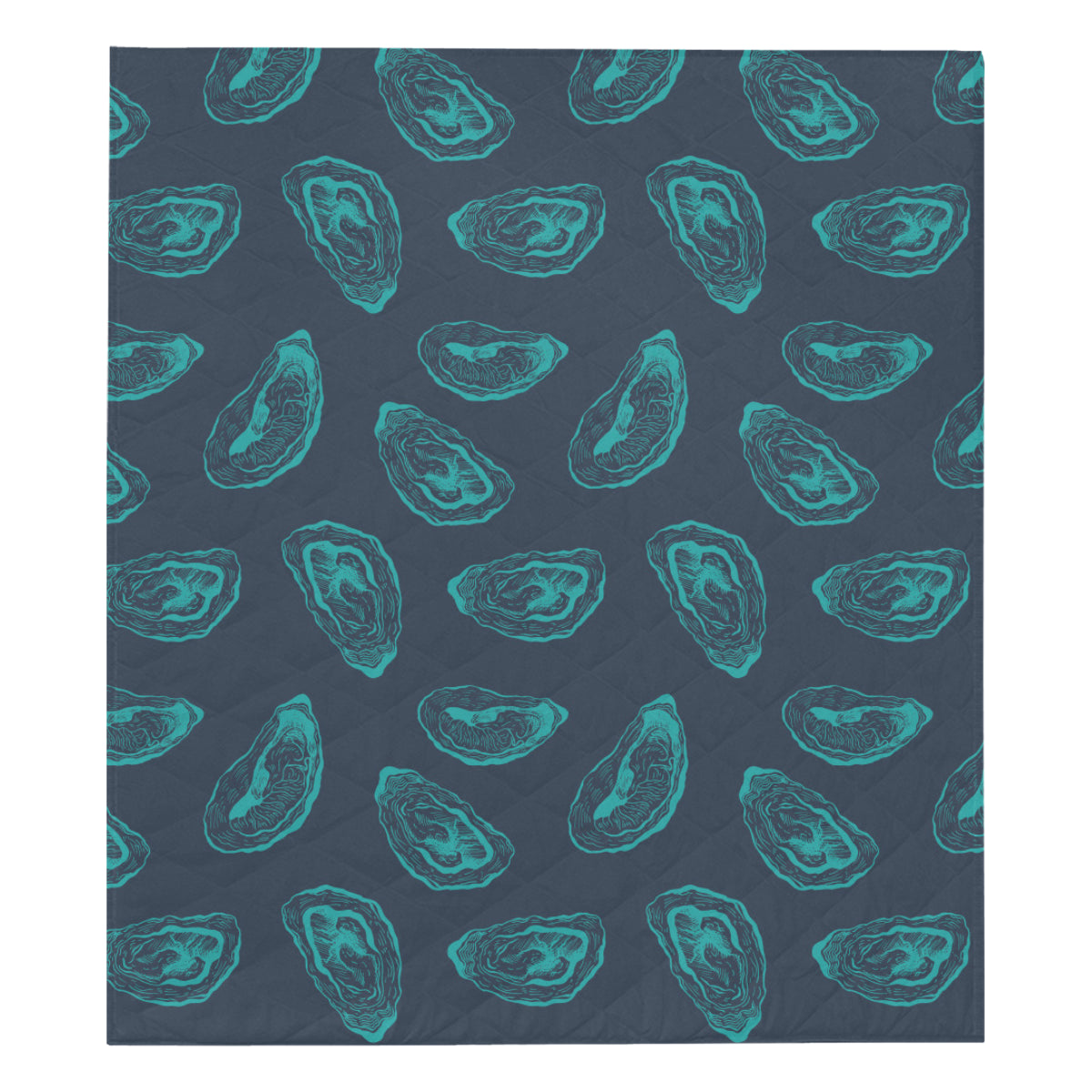 Oyster Pattern Print Design 01 Premium Quilt