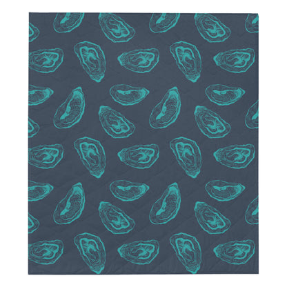 Oyster Pattern Print Design 01 Premium Quilt