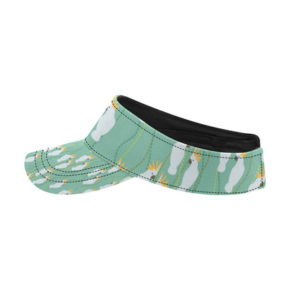 Cockatoo Pattern Print Design 01 Unisex Sun Visor