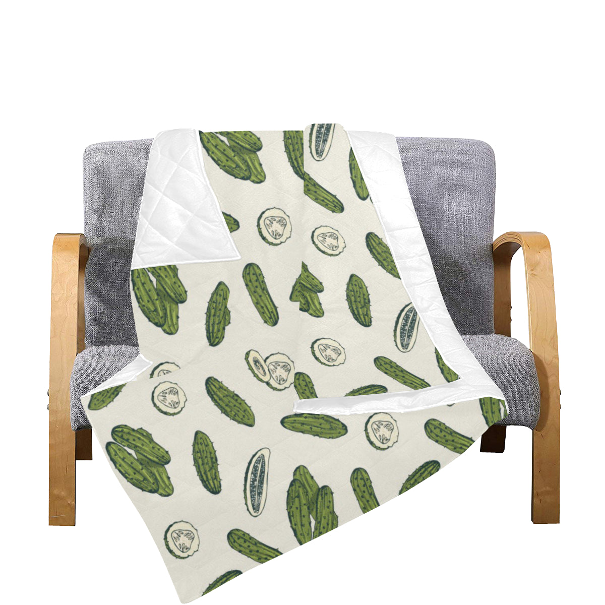 Cucumber Pattern Print Design CC05 Premium Quilt