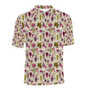 Wine Style Design Print Men Polo Shirt