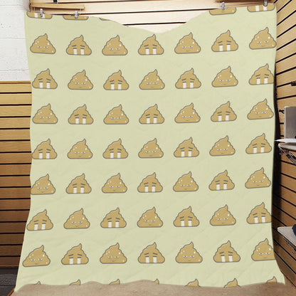 Poop Emoji Pattern Print Design A04 Premium Quilt