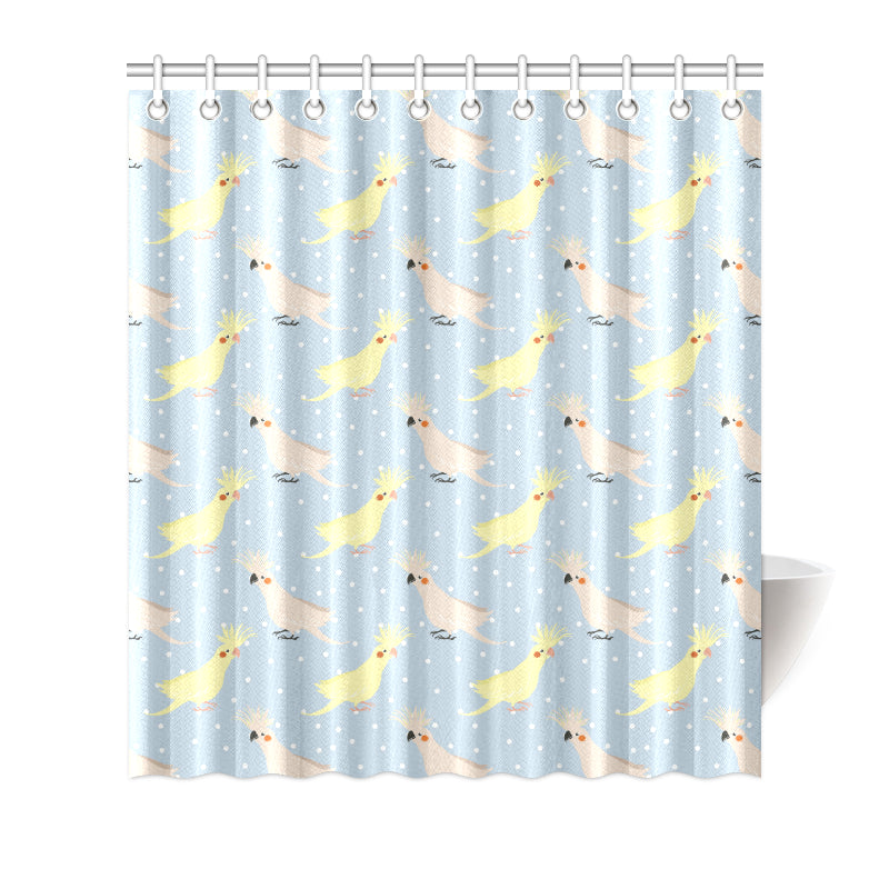 Cockatiel Pattern Print Design 03 Shower Curtain