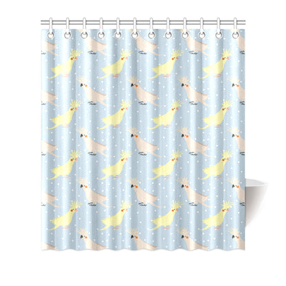 Cockatiel Pattern Print Design 03 Shower Curtain