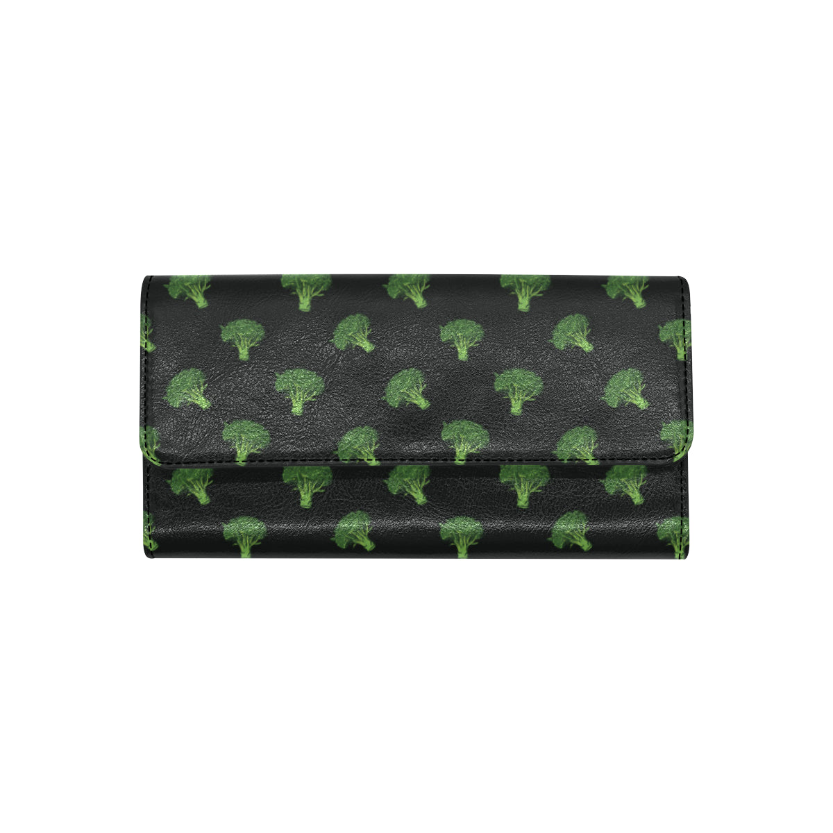Broccoli Pattern Print Design 04 Women's Trifold Wallet