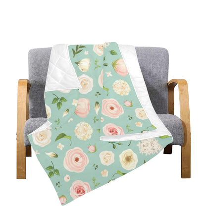 Lisianthus Pattern Print Design 01 Premium Quilt