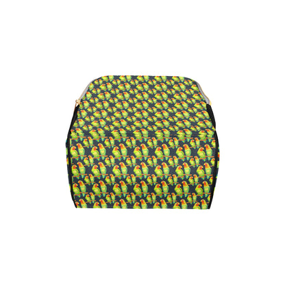 Lovebird Pattern Print Design 01 Diaper Bag Backpack