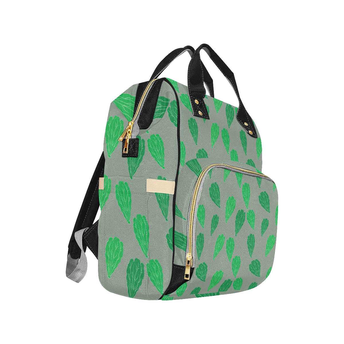 Lettuce Pattern Print Design 02 Diaper Bag Backpack