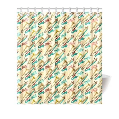 Trombone Pattern Print Design 03 Shower Curtain