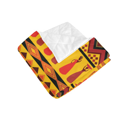 African Pattern Print Design 01 Premium Quilt