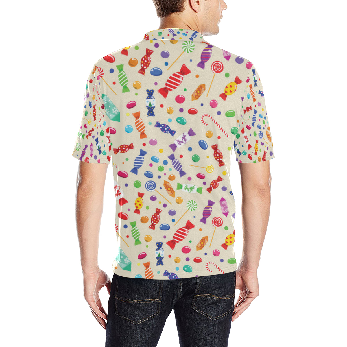 Candy Pattern Print Design 04 Men Polo Shirt