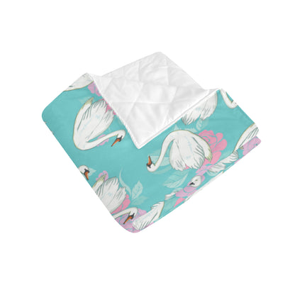 Swan Pattern Print Design 03 Premium Quilt
