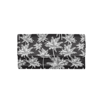 Palm Tree Pattern Print Design PT03 Women's Trifold Wallet
