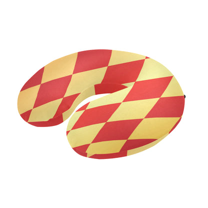 Harlequin Pattern Print Design 03 U-Shaped Travel Neck Pillow