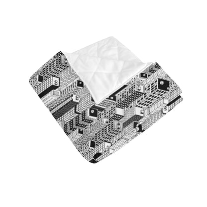 City  Pattern Print Design 02 Premium Quilt