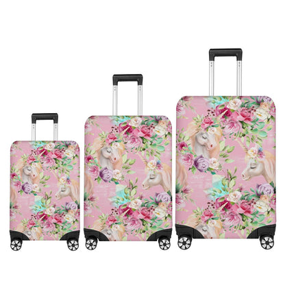 Unicorn Princess With Rose Luggage Cover