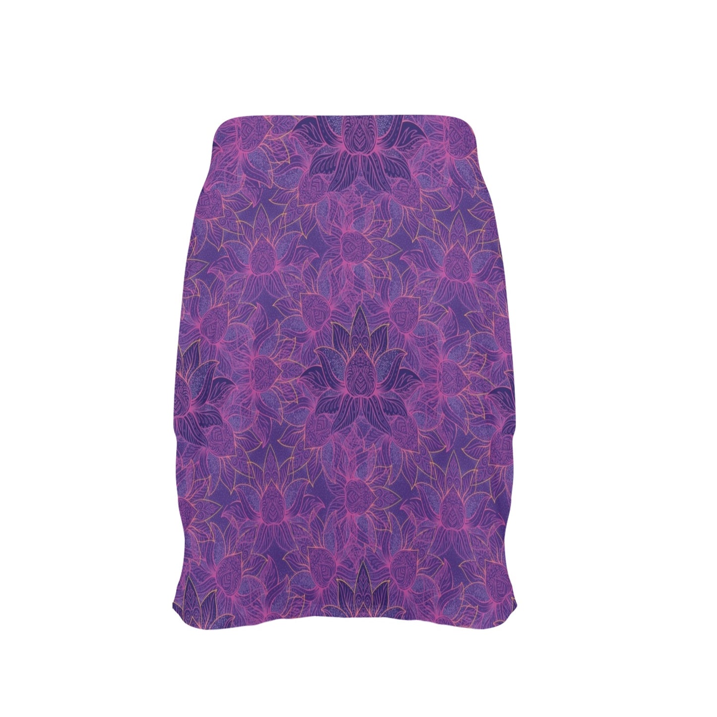 Bohemian Lotus Mandala Style 17" Golf & Pickleball Skort with Pockets