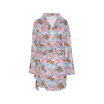 Christian Pattern Print Design 03 Women's Fleece Robe