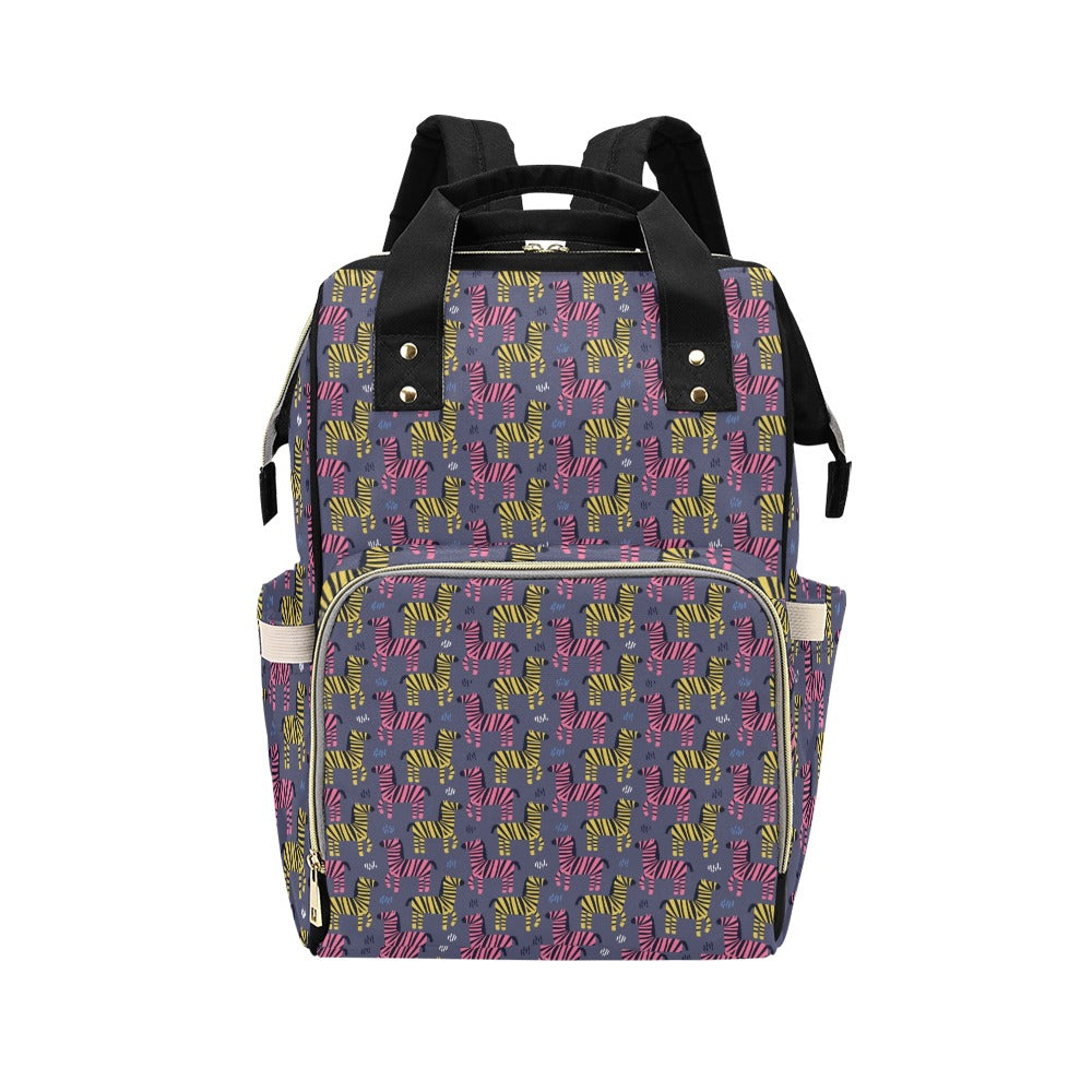 Zebra Print Design LKS303 Diaper Bag Backpack
