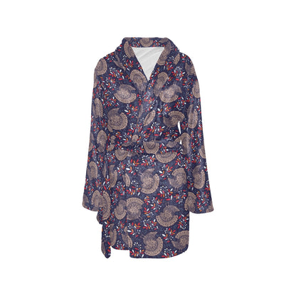 Turkey Print Design LKS401 Women's Fleece Robe