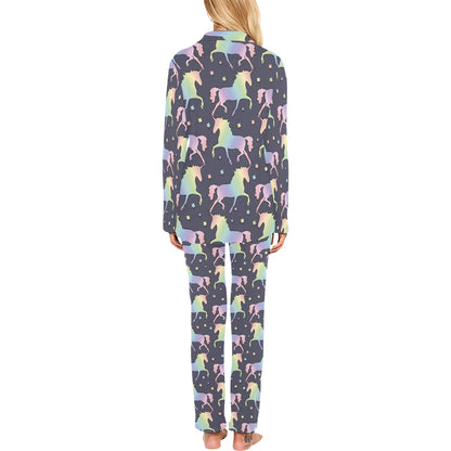 Rainbow Pattern Print Design A05 Women's Long Pajama Set