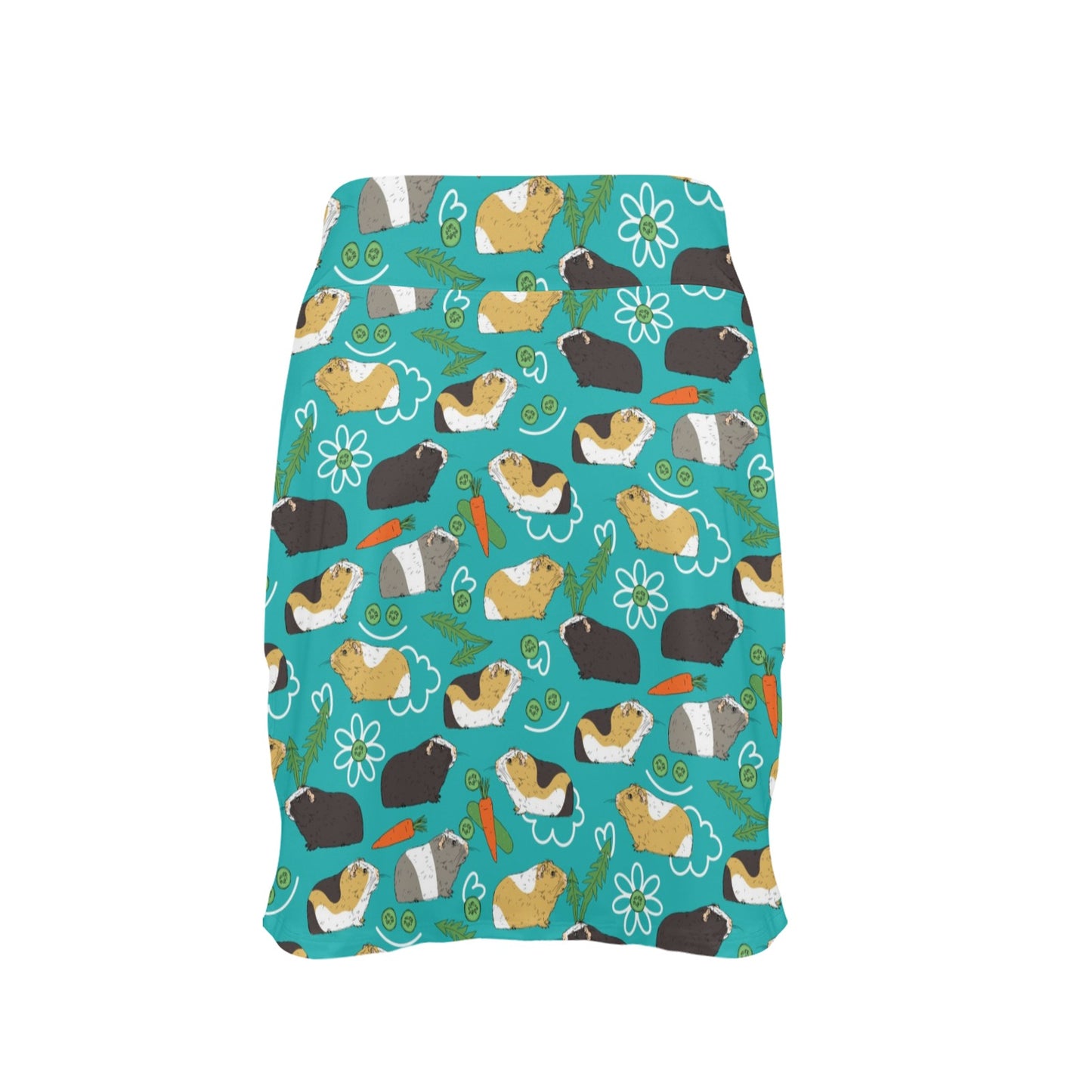Guinea Pig Print Design LKS402 17" Golf & Pickleball Skort with Pockets