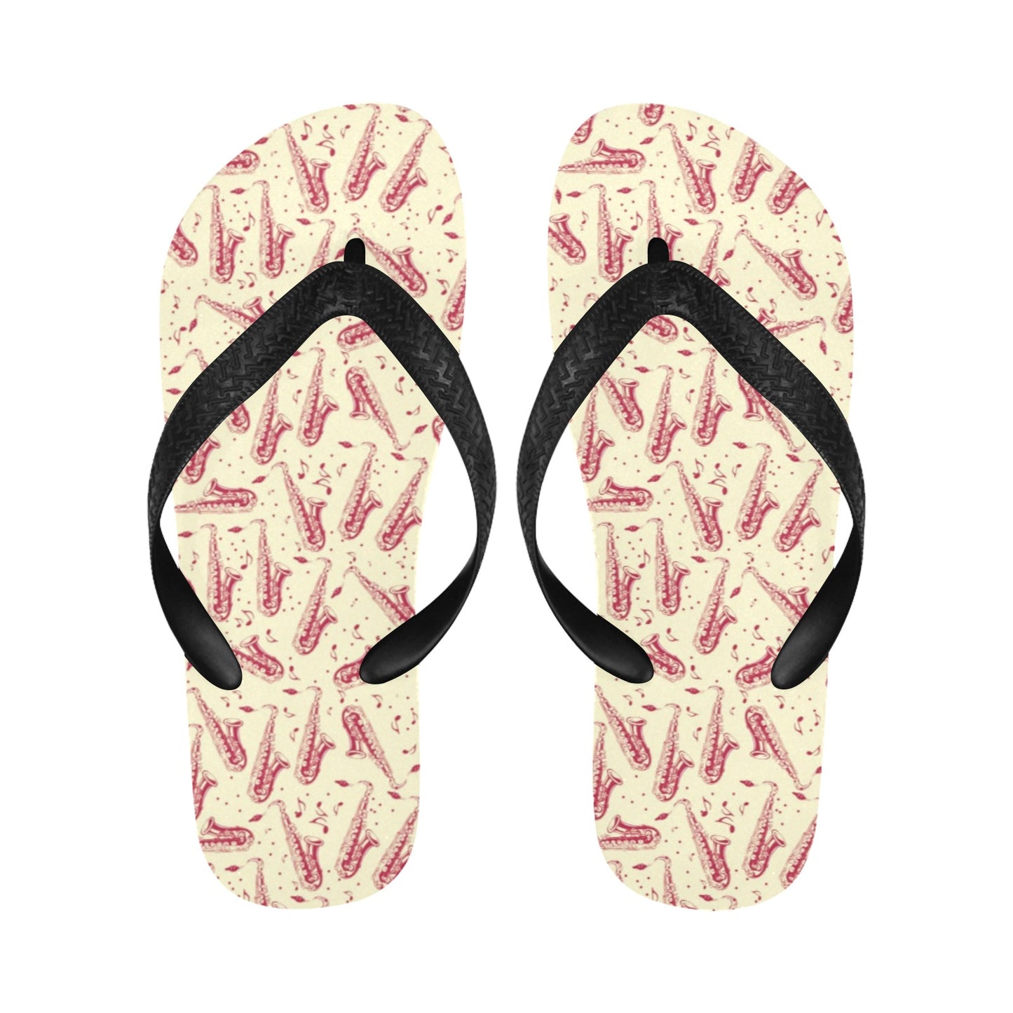 Saxophone Print Design LKS402 Flip Flops