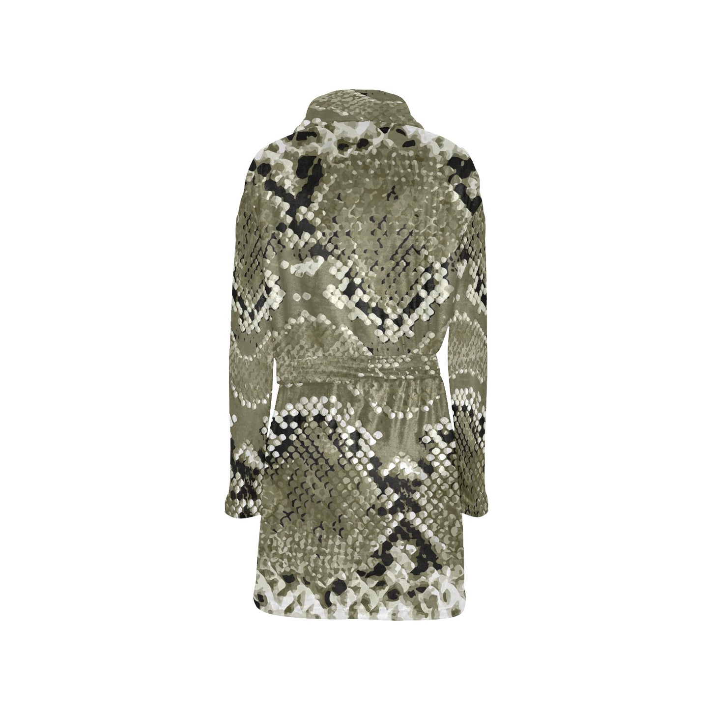 Python Pattern Print Design A04 Women's Fleece Robe