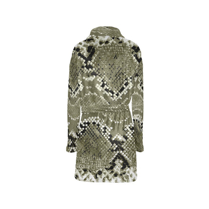 Python Pattern Print Design A04 Women's Fleece Robe