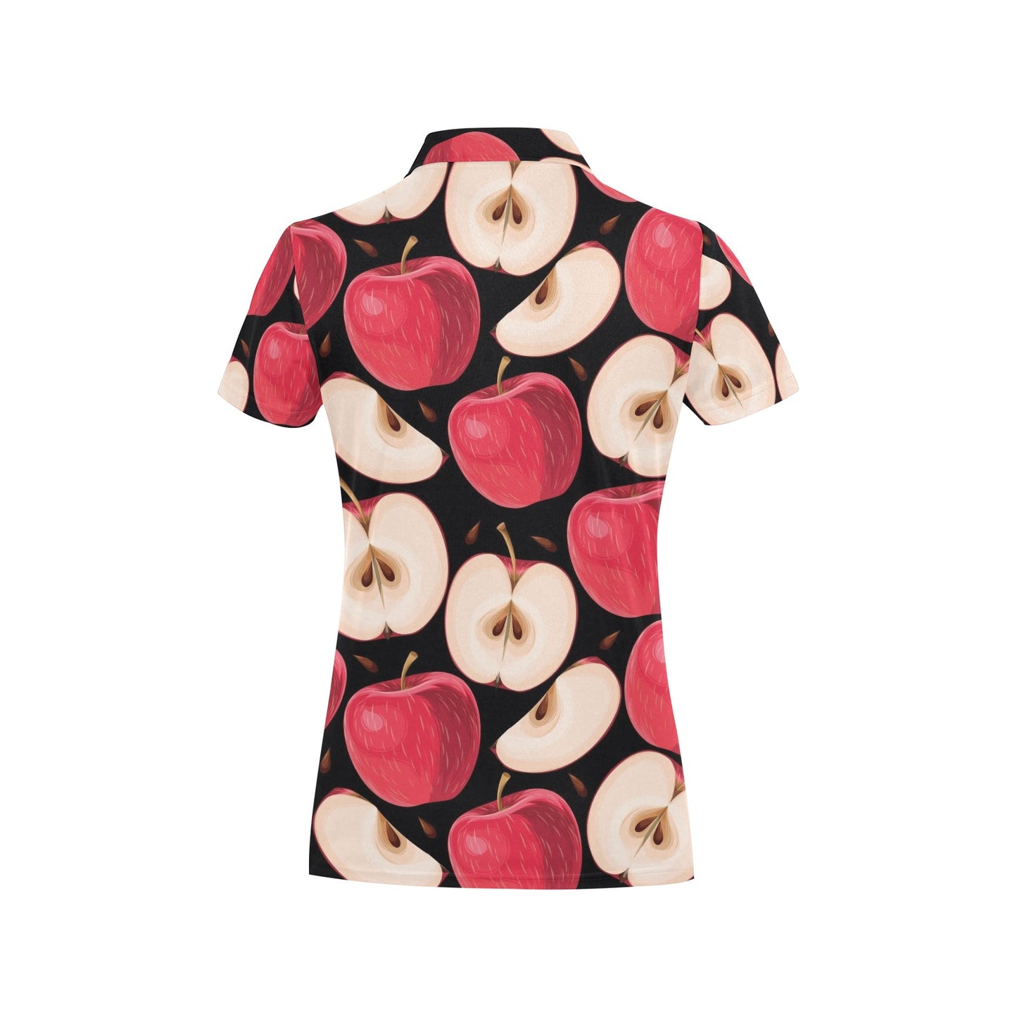 Apple Pattern Print Design AP02 Women's Polo Shirt