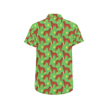Setters Irish Print Design LKS302 Men Short Sleeve Button Up Shirt