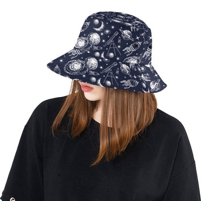 Space Rocket Print Design LKS301 Unisex Bucket Hat
