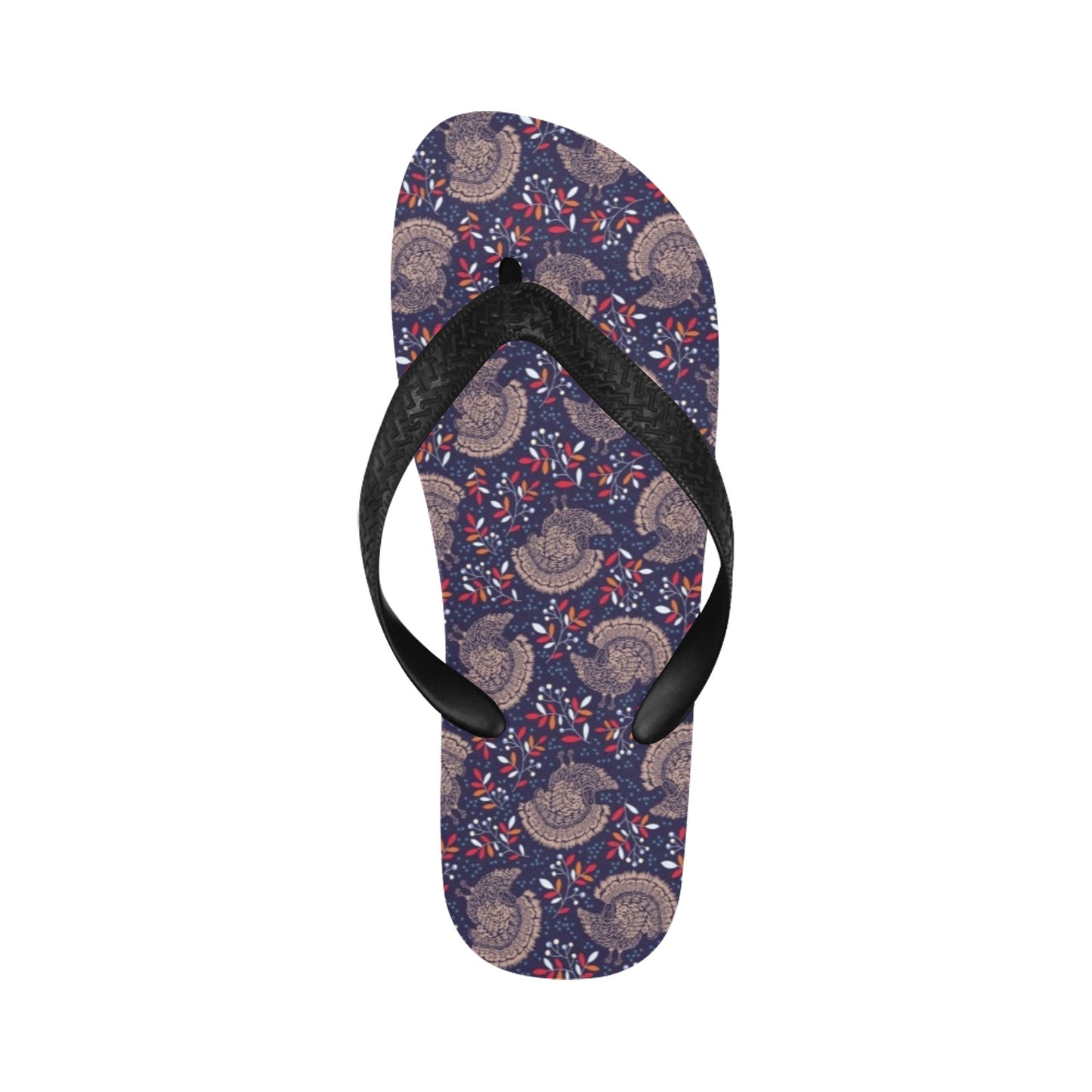 Turkey Print Design LKS401 Flip Flops