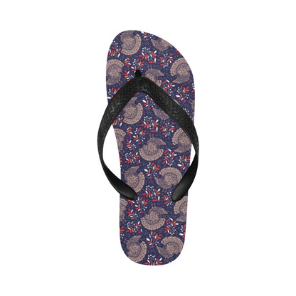 Turkey Print Design LKS401 Flip Flops
