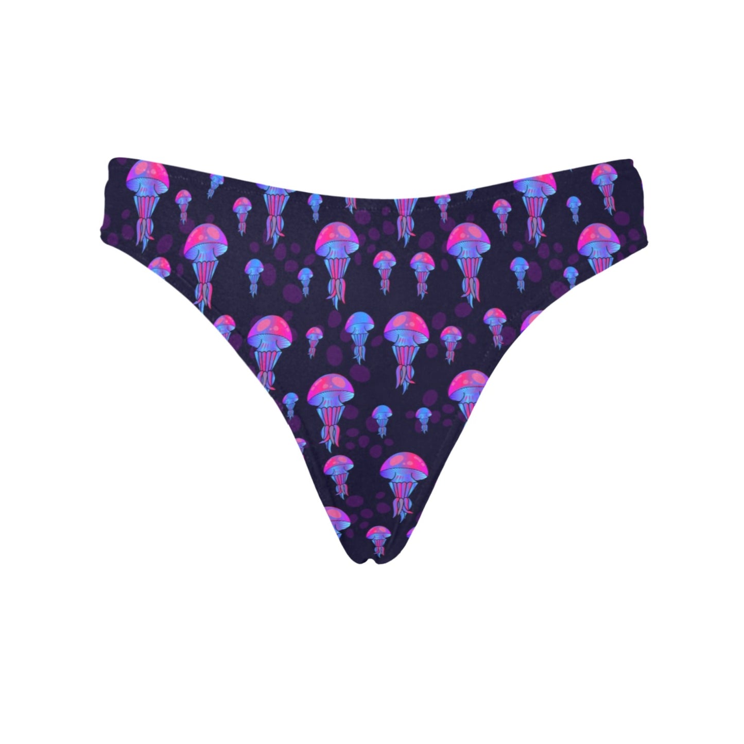Jellyfish Neon Print Women's Thongs