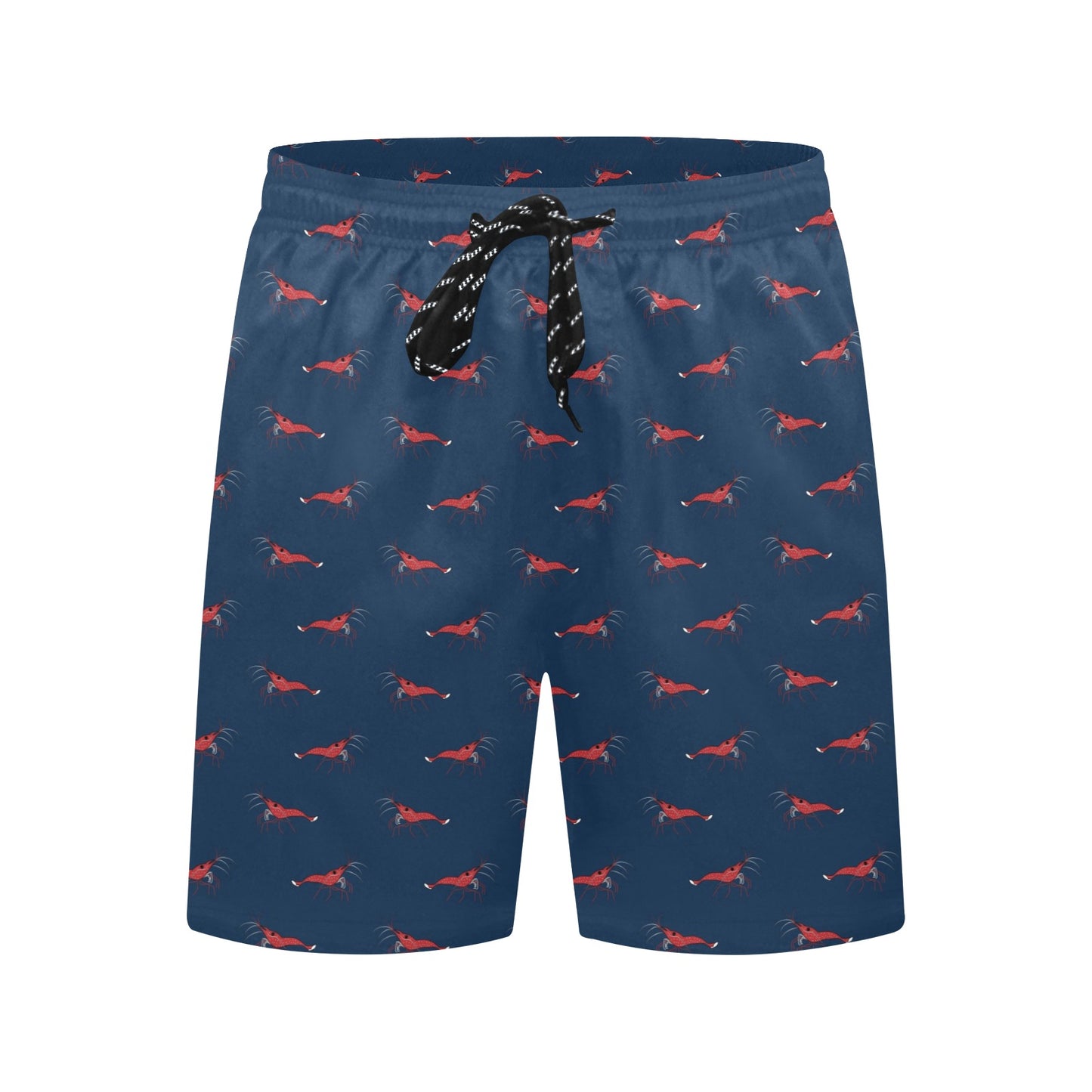 Shrimp Print Design LKS305 Men's Swim Trunks Beach Shorts