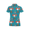 Drum Set Guitar Pattern Print Design 02 Women's Polo Shirt