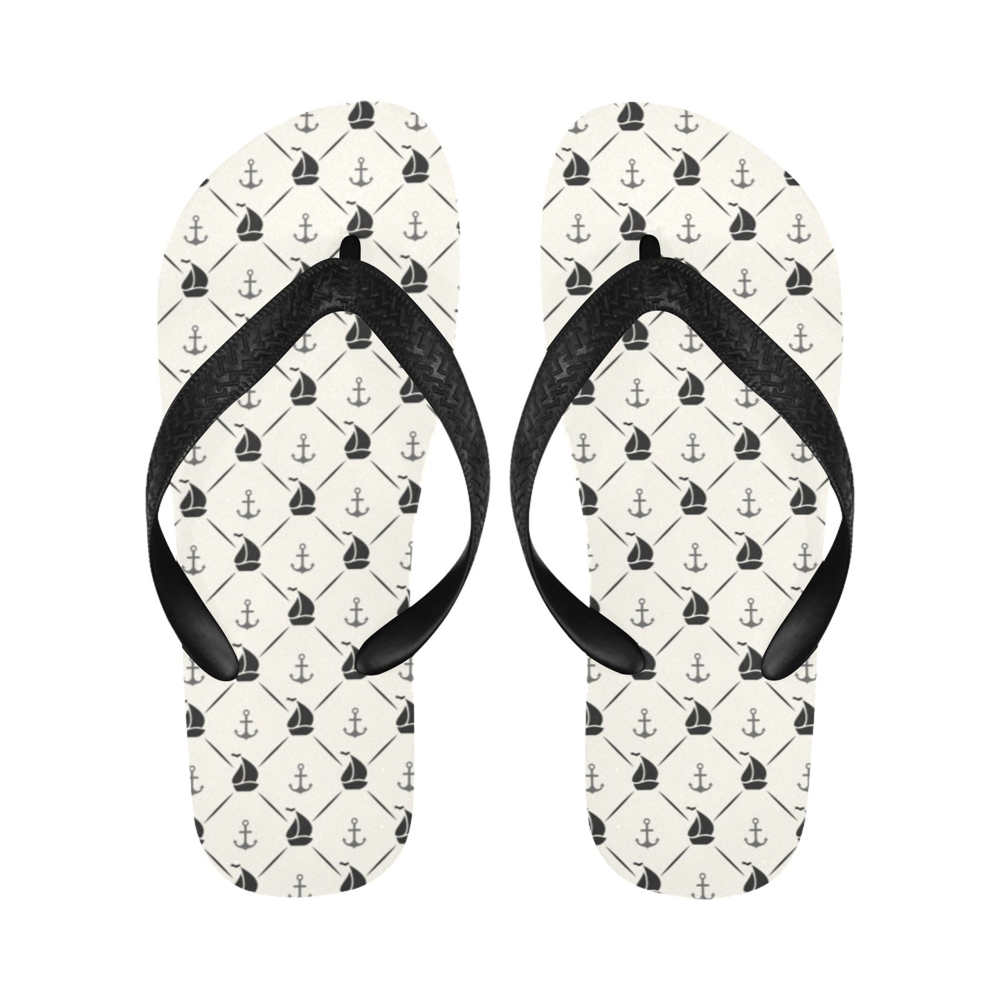 Sailboat Print Design LKS302 Flip Flops