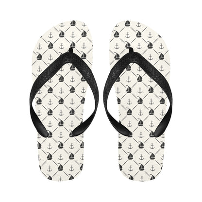 Sailboat Print Design LKS302 Flip Flops