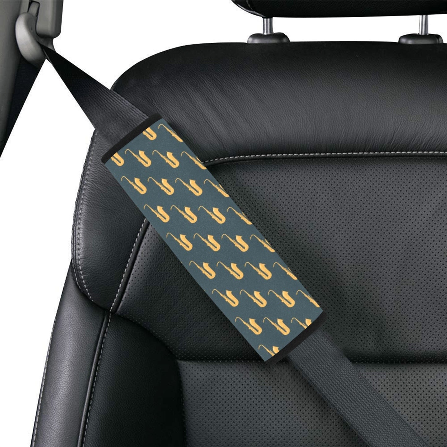 Saxophone Print Design LKS401 Car Seat Belt Cover