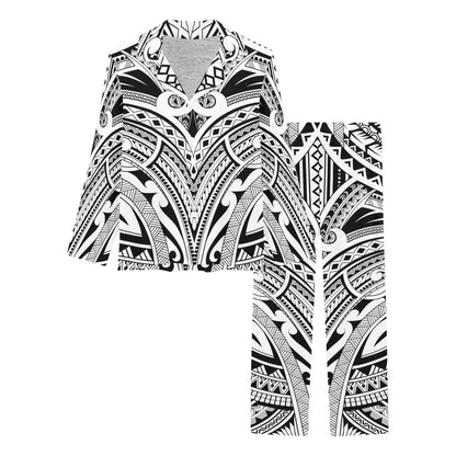 Maori Pattern Print Design 06 Women's Long Pajama Set
