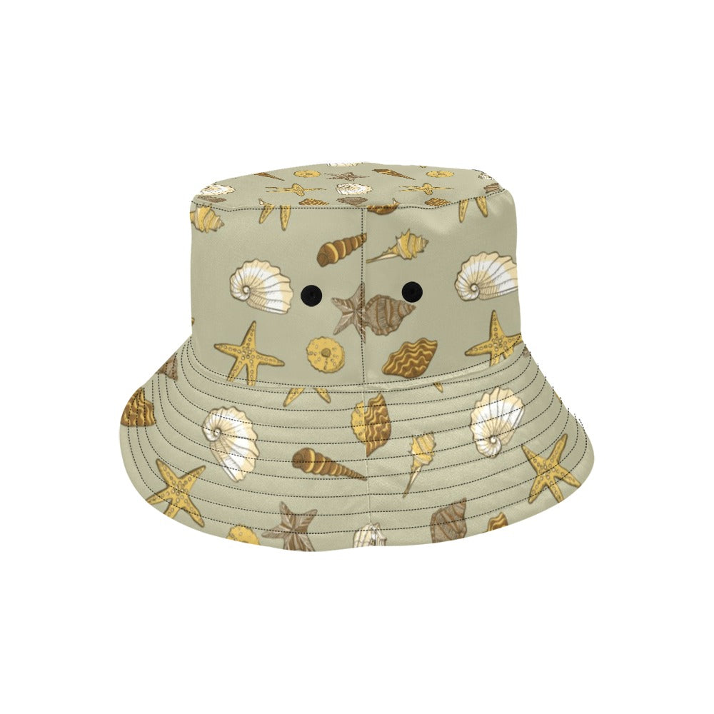 Seashell Beach Print Design LKS303 Unisex Bucket Hat