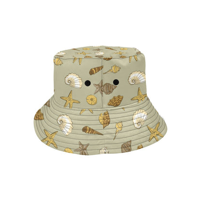 Seashell Beach Print Design LKS303 Unisex Bucket Hat