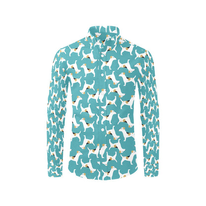 Russell Terriers Print Design LKS301 Men's Long Sleeve Dress Shirt
