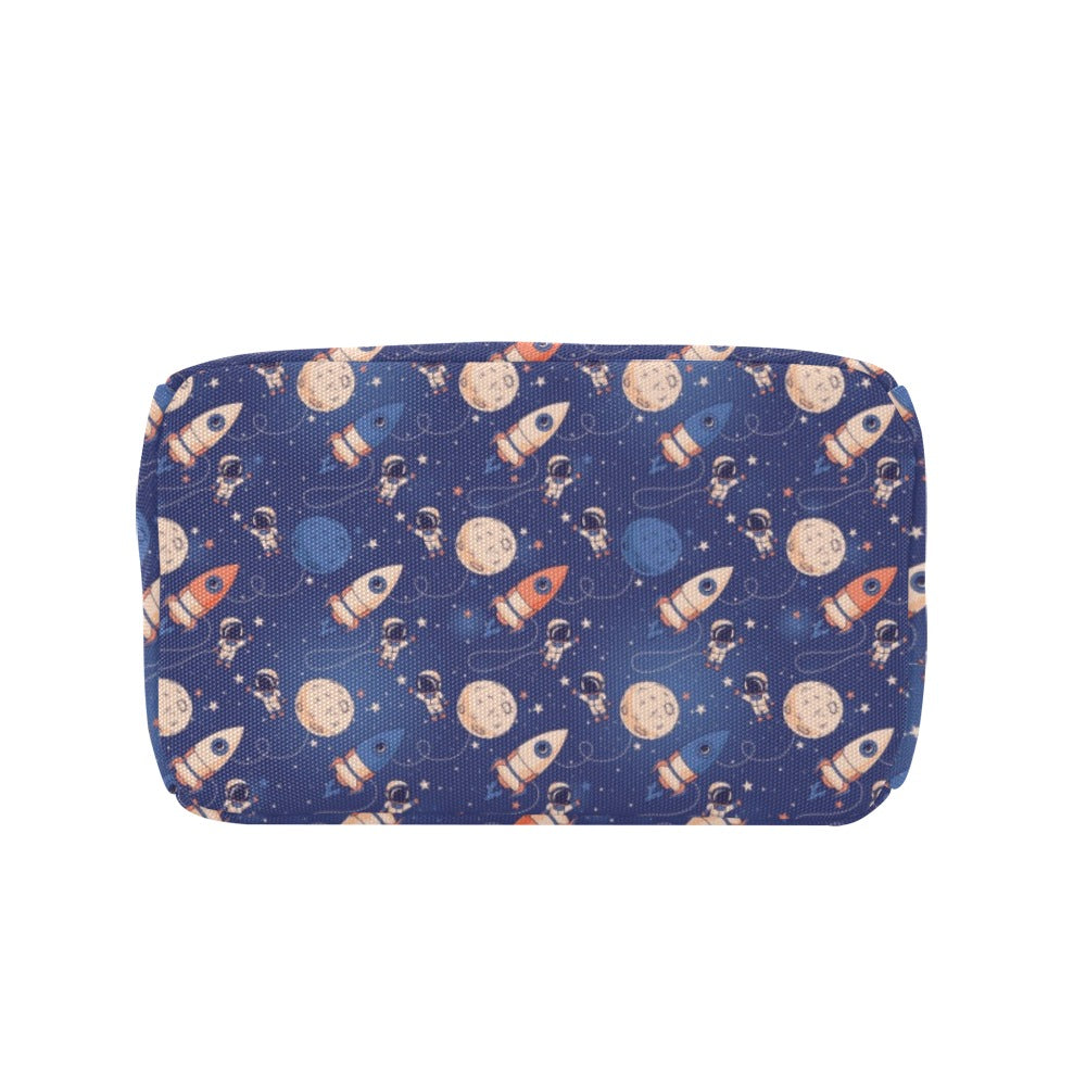 Space Astronaut Rocket Print Design LKS304 Insulated Lunch Bag