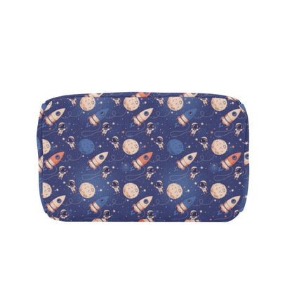 Space Astronaut Rocket Print Design LKS304 Insulated Lunch Bag