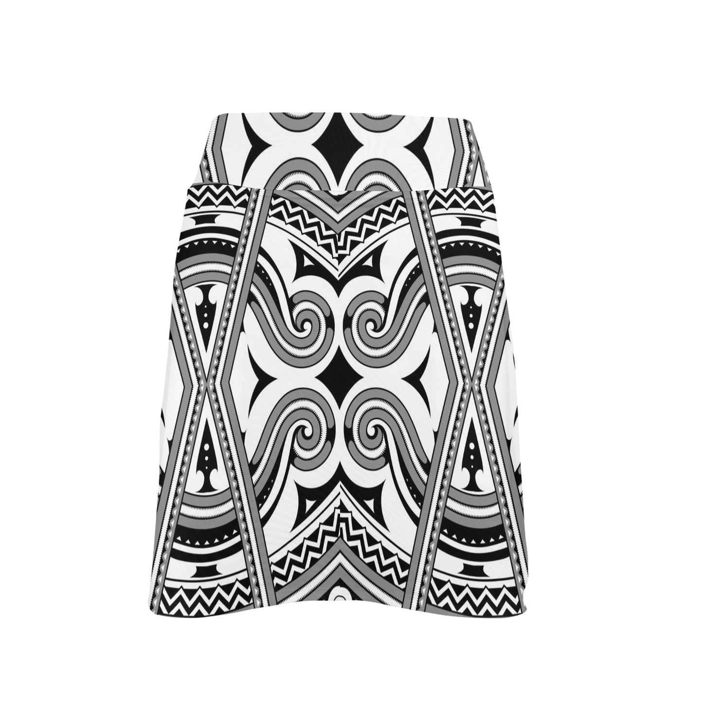 Samoan Pattern Print Design LKS302 17" Golf & Pickleball Skort with Pockets