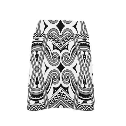 Samoan Pattern Print Design LKS302 17" Golf & Pickleball Skort with Pockets