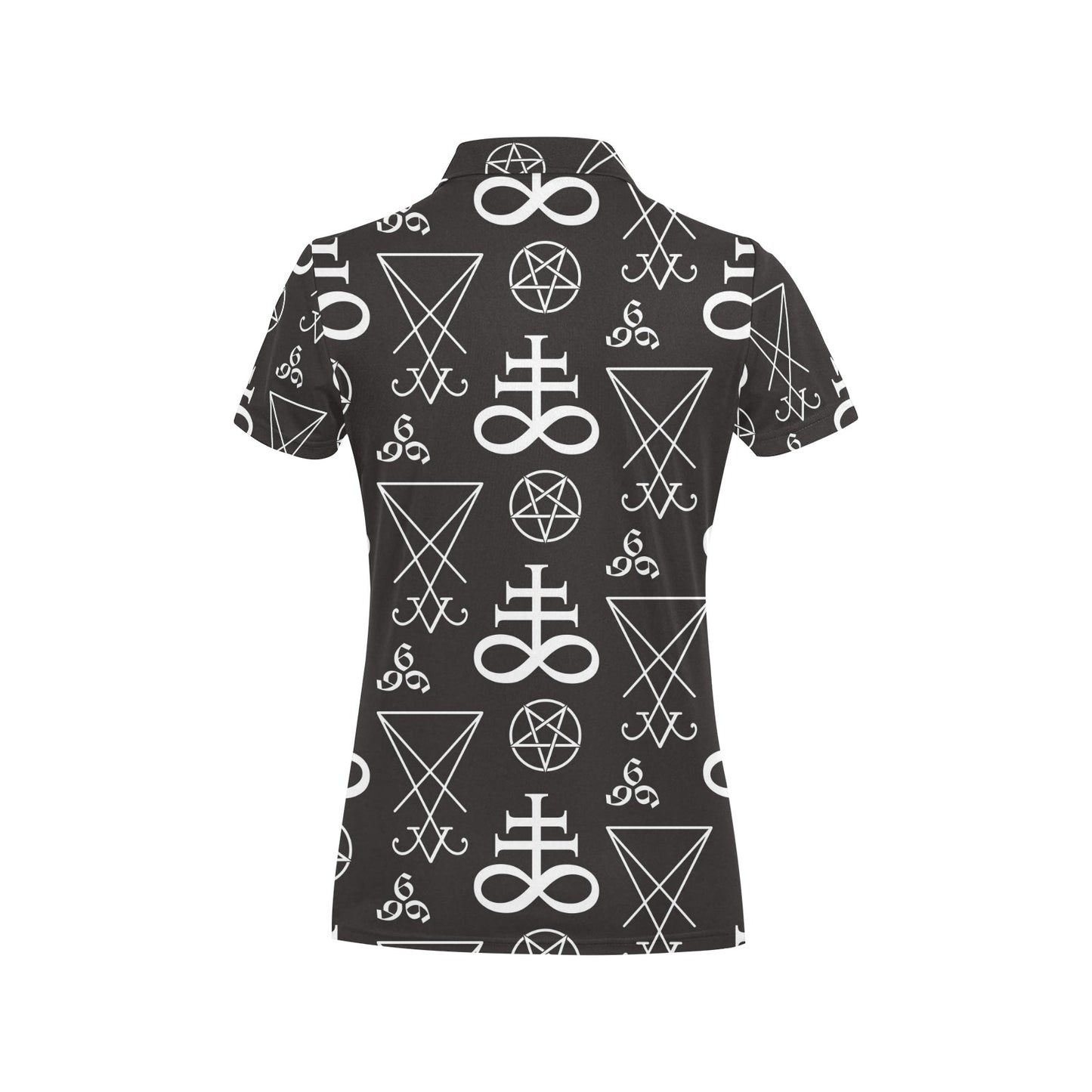 Pentagram Pattern Print Design A04 Women's Polo Shirt